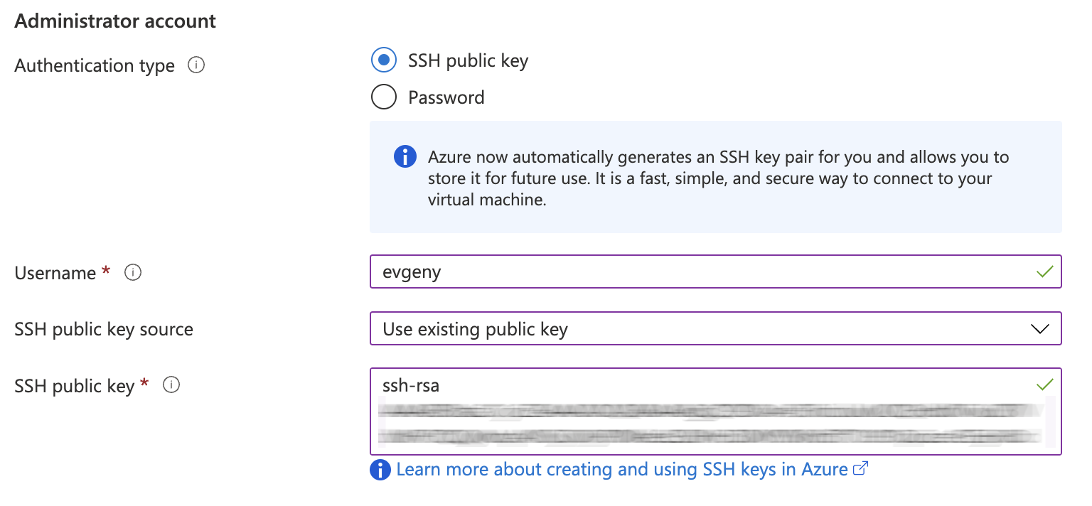 Azure Portal - how to create VM